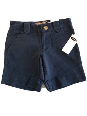 Old Navy Girls Shorts Chino Uniform Navy Blue Adjustable Waist