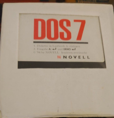 NOVELL DOS 7 (Disk) IBM PC neu Demo