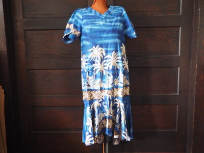 blue palm tree dress Palm Tree Promises Halter Maxi Dress Blue main image 1