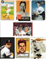 20 + ROBIN ROBERTS different card lot 1983 - 2020 Phillies Yankees HOF