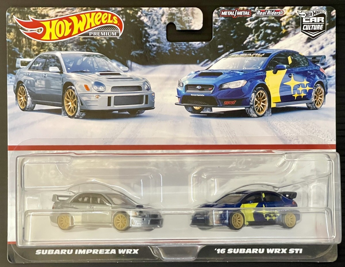 HOT WHEELS 2024 PREMIUM TWIN PACK SUBARU IMPREZA WRX & '16 SUBARU