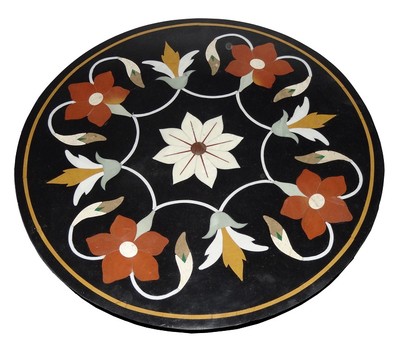 13'' Marble fine Dining coffee side Table Top inlay Stone center corner  Home