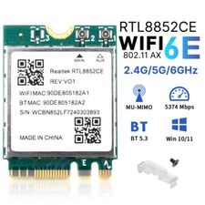 RTL8852CE WiFi 6E M.2 Card Tri-Band 5374Mbps 802.11AX Bluetooth 5.3 Network Card