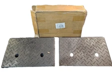 (QTY 2) DNA MOTORING 4" Rise Rubber Curb Ramp Heavy Duty Loading Driveway Ramp