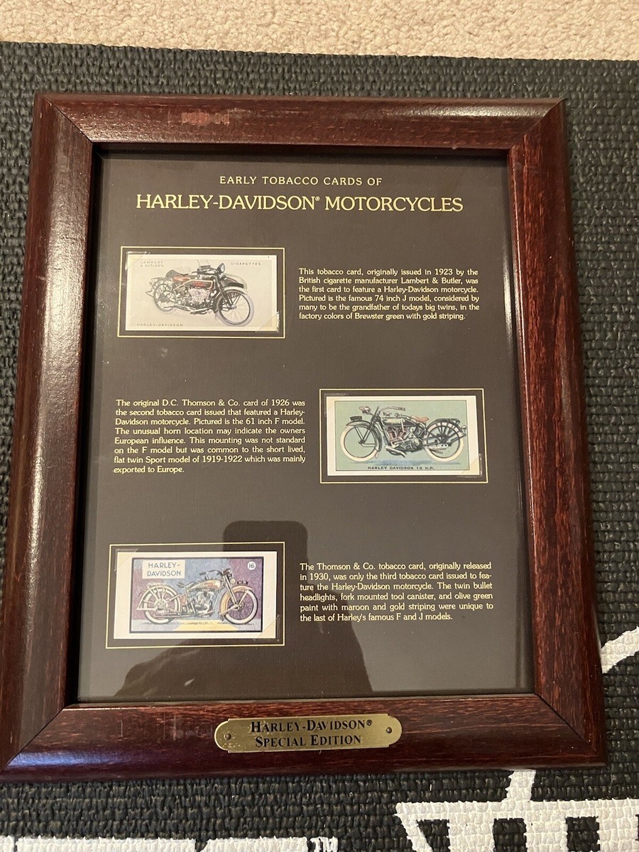 Harley-Davidson Exact Reissues Early Tobacco Card set in Frame 99400-94V SE 