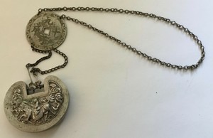 Antique China Chinese Qing Dynasty Qilin Silver Lock Chain Extremely Fine Rare