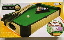 Tabletop Pool / Billiard Game Table 16” X 8.75” Wood Frame New In Box Great Gift