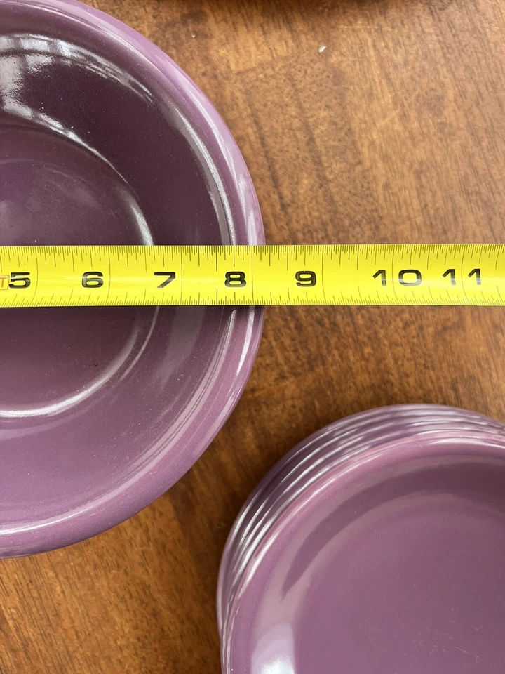 JUEGO DE 6 CUENCOS VINTAGE GIBSON CHINA GRES DIARIO CIRUELA PÚRPURA 8,25" Foto 2 de 2