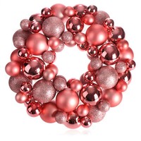 TüRkranz Weihnachten - Adventskranz Mit Verschiedenen Christbaumkugeln - Ø 32Cm