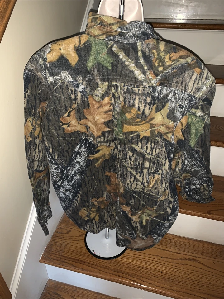 MOSSY OAK Hunting Jacket Real Tree Chamois Shirt Mens Size L 42 44 ❤️tw11j45 - Image 4 of 4