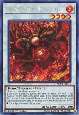 Yu-Gi-Oh Card - SHVA-EN016 - OLD ENTITY CTHUGUA (secret rare holo) - NM/Mint