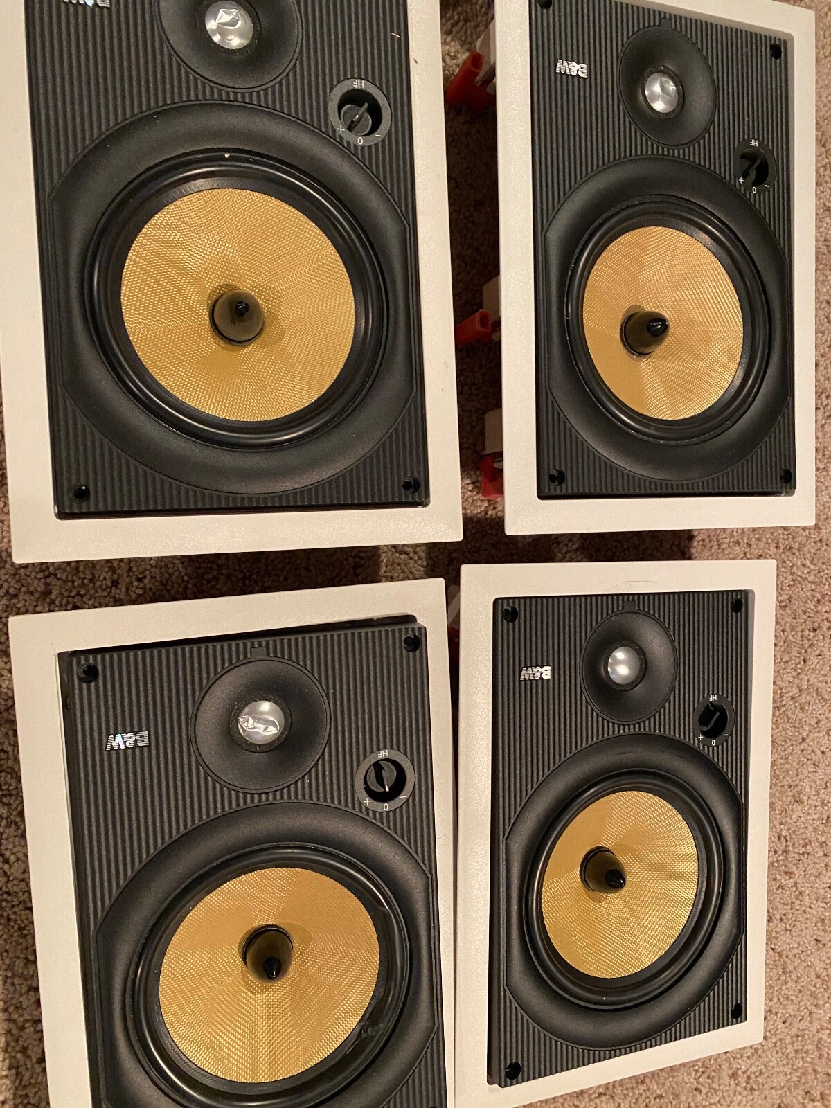 Set of 4 Bowers Wilkins Signature 7NT InWall Speakers UK Made 150/8