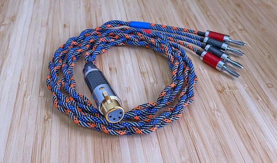 Adaptador hembra 6N UP-OCC cobre 16 núcleos banana telurio cobre a 4 pines XLR Foto 3 de 4