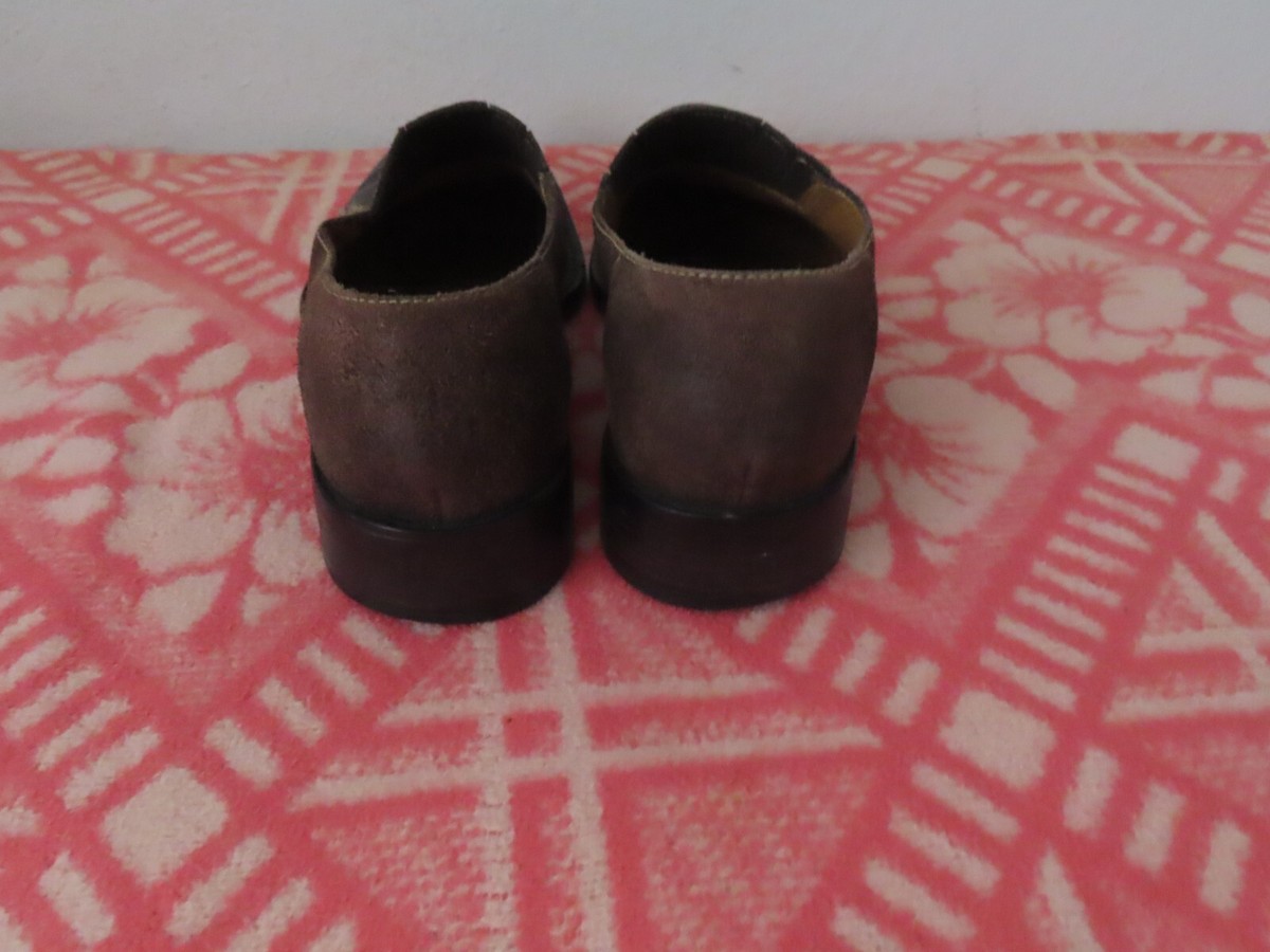 vintage rare cole haan suede leather slipon shoes sz 9 | eBay