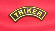 TRIKE TRIKER BIKER MOTORCYCLE CHOPPER BIKE BADGE IRON SEW ON ARM VEST PATCH