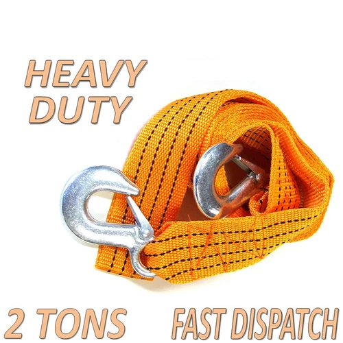 Corda Di Traino 2000Kg 2T 3.6M Heavy Duty Recupero Striscia Per Auto Furgone 4X4
