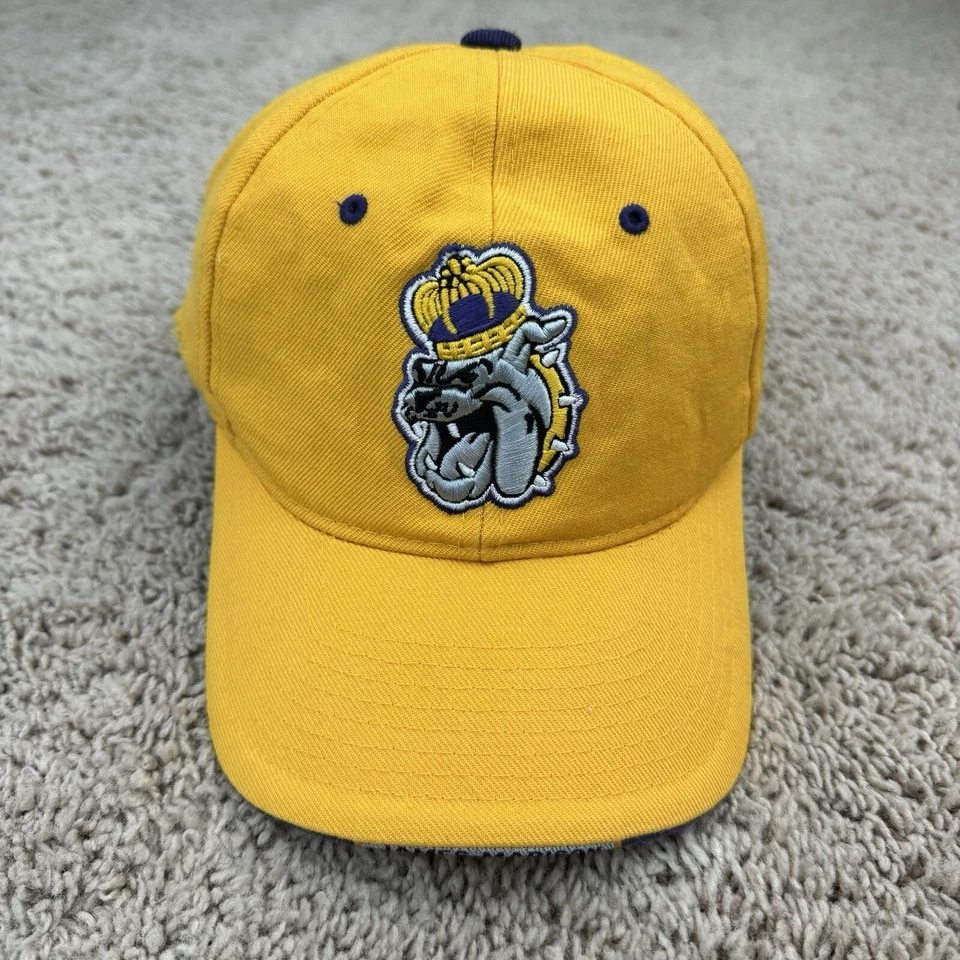 James Madison University Hat Duke Embroidered Yellow Distressed Zephyr OSFM Cap - Image 2 of 4