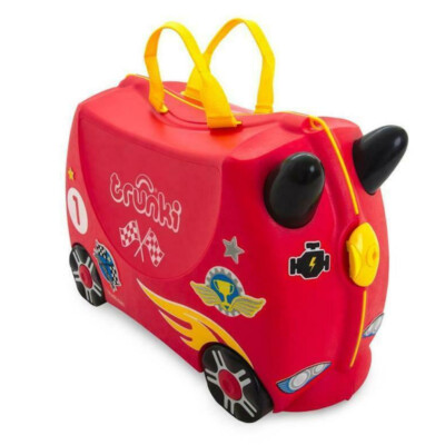 Trunki Ride on Kids Suitcase Luggage Toy Box - Rocco Race Car