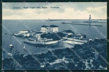 Livorno Città Bagni Scoglio della Regina Barche cartolina RB8523