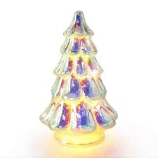 Target Bullseye 2024 Iridescent Light-Up Glass Christmas Tree 5.9 in Short Tree
