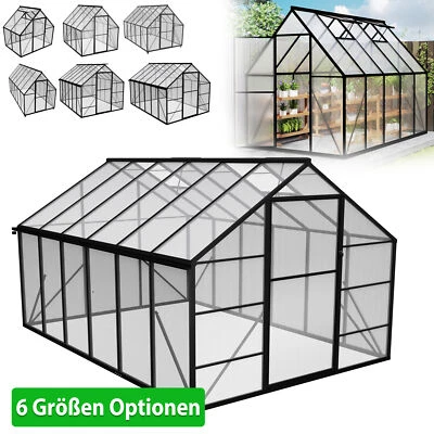MARKENLOS Gewächshaus Treibhaus Tomatenhaus Pflanzhaus Gartenhaus mit Fenster Fundament DE