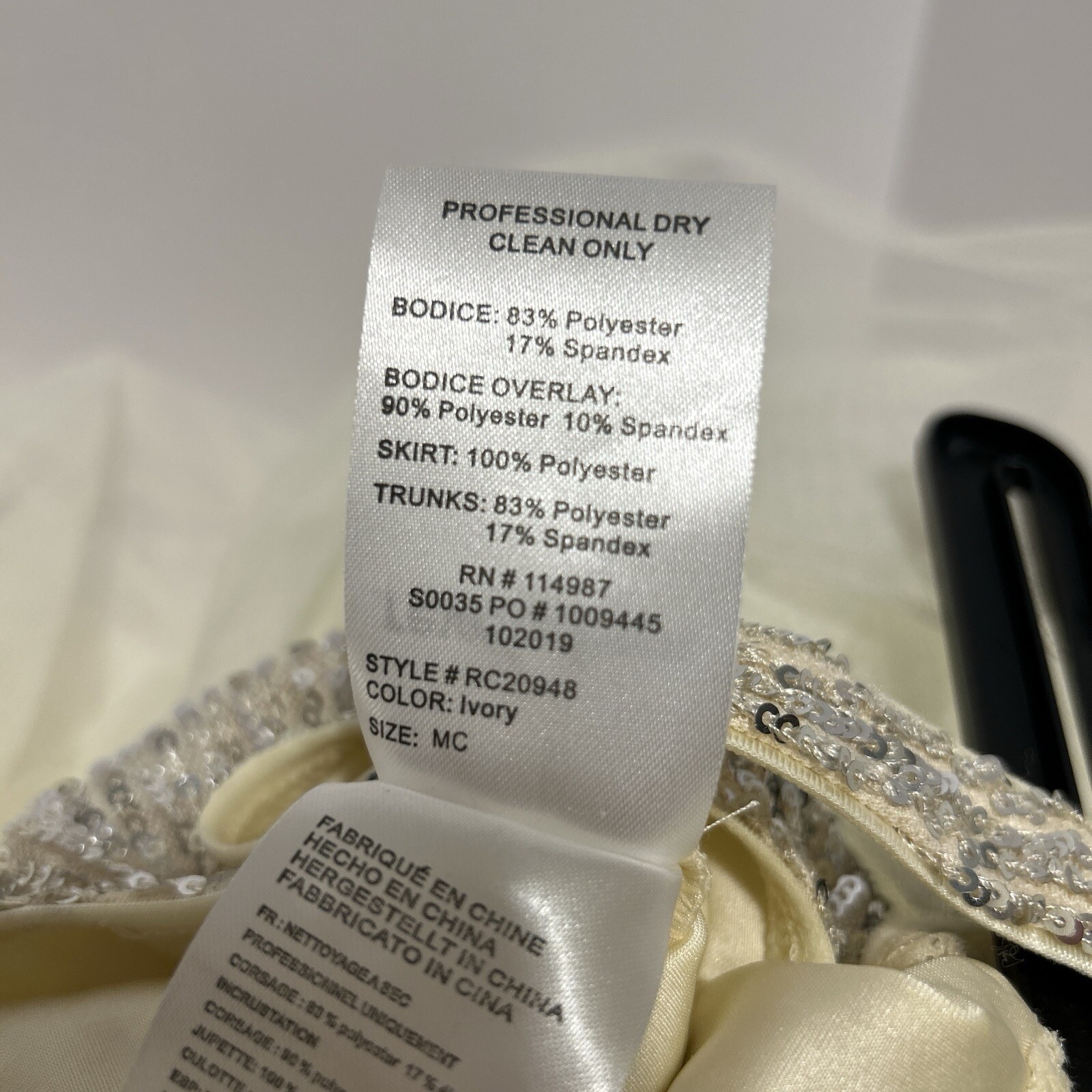 Revolution Dancewear Costume Ivory Size MC - image 3