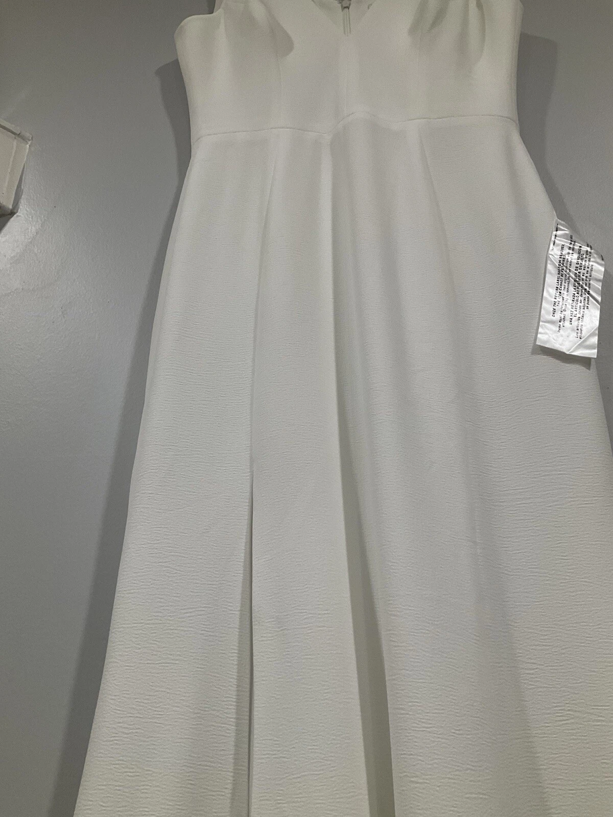 OFF WHITE ABITO LA POPOLAZIONE Sandra abito a tromba vestito in crepe bianco sporco taglia L