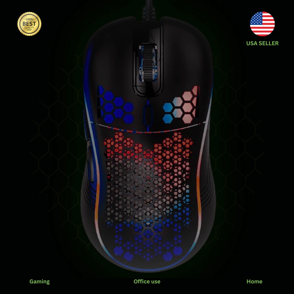 Gaming Mouse High-Precision 7200DPI Optical Sensor, 6 multi-functional Buttons - Image 2 of 4
