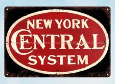 NEW YORK CENTRAL ENGINE SIGN metal tin sign office restaurant wall decor