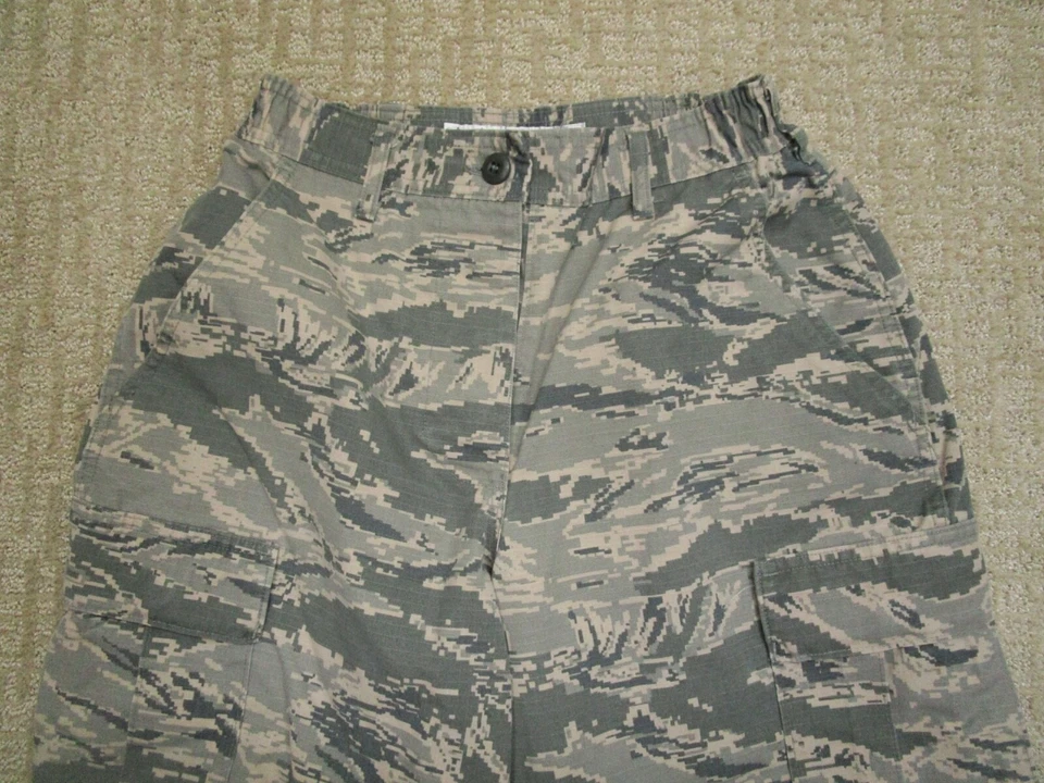 Pantalones militares de EE. UU. para mujer 28x27 verde tigre camuflaje fuerza aérea carga pantalones utilitarios Foto 2 de 4