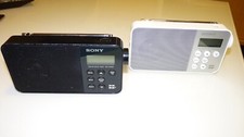 Sony 2Pcs XDR-S400BDP DAB/FM Portable Radio White And Black Working Conditon