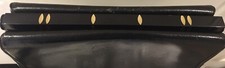 Vintage COBLENTZ Black Gold Purse Lucite Art Deco Handbag Clutch Leather 1940s