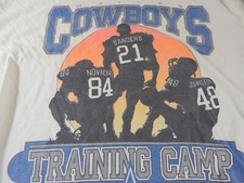 Vintage Dallas Cowboys Training Camp 1997 White Size XL T-Shirt RARE
