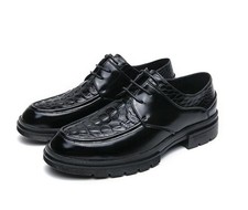 British Men's Lace Up Faux Leather Oxfords Business Formal Casual Wedding Shoes