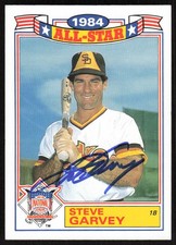 1985 Topps 1984 All Star Steve Garvey Auto San Diego Padres #2 COA Card Signed