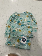 NEW Bird & Bean 2T Astro Pajama Set Bamboo