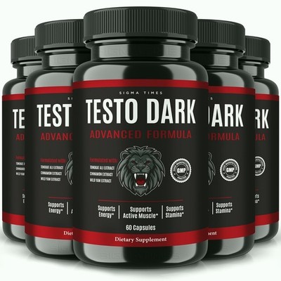 Testo Dark Capsules, Pure Male Support Supplement for Strength & Vitality -5Pack