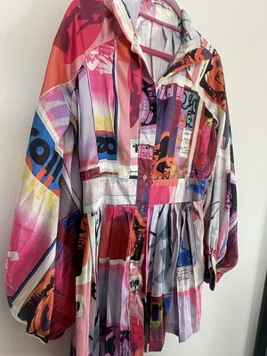 Abstract multicolor Button Up Blouse Top Ma Cherie Women s Outerwear Size medium