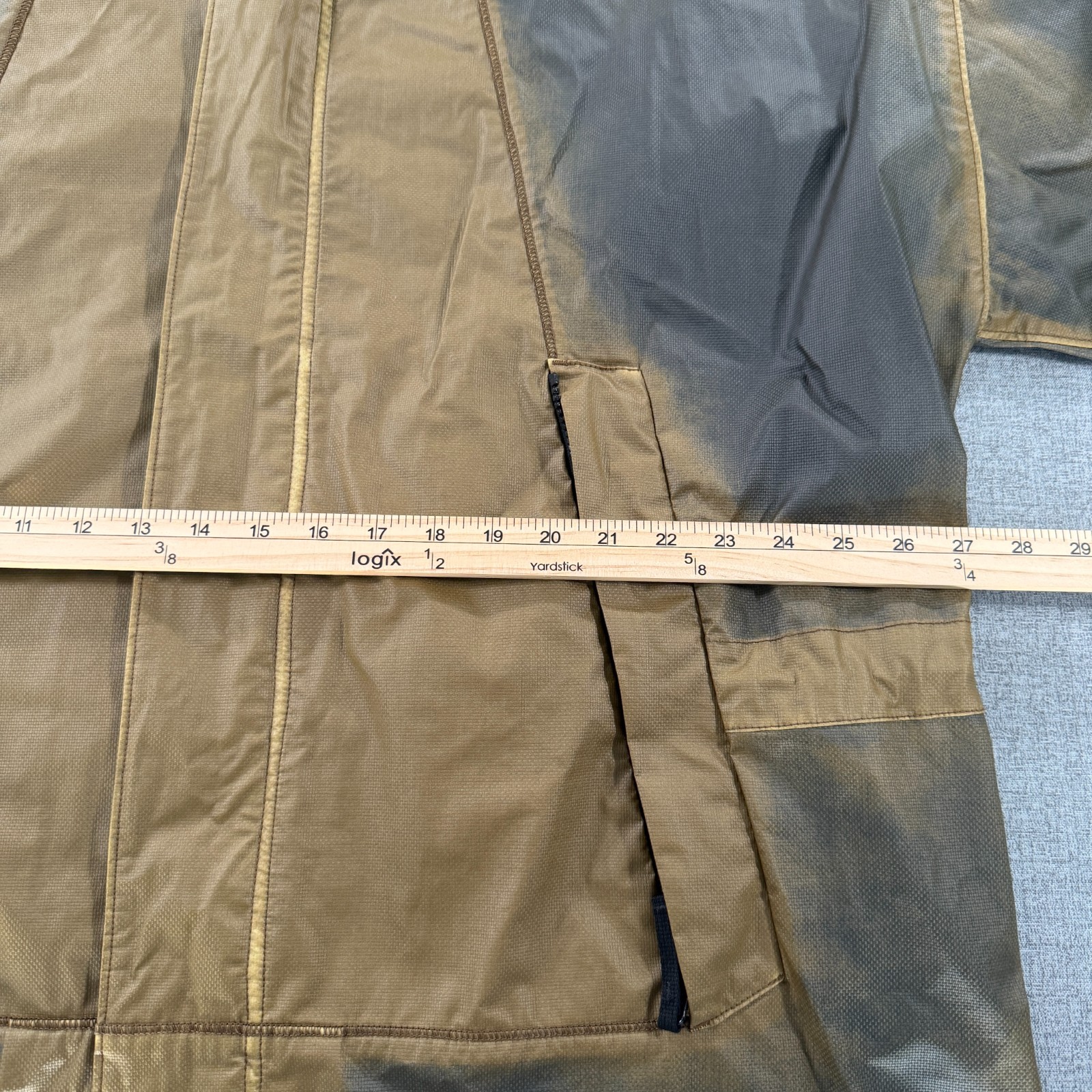 Stone Island Hand Sprayed Mussola Gommata TC Jacket Medium Brown Hooded Long image 5