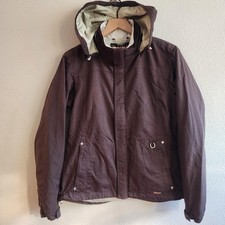 Ariat Jacket Womens Medium Brown Hooded Equestrian Water Resistant 10001710