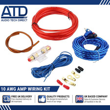 Amp Wiring Kit 10 AWG Gauge 5 Metre With RCA, 60 Amp Fuse & Cable Kit 800w
