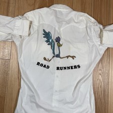 VINTAGE Tem Tex Western Pearl Snap Roadrunner Shirt Mens Large 16.5 35 USA Made