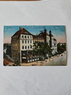 3 Ansichtskarten Plauen Realschule, Stadttheater, Konditorei Und Café Crömel