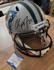 Christian McCaffrey signiert Full Size Replica Helm Panthers NFL Unterschrift