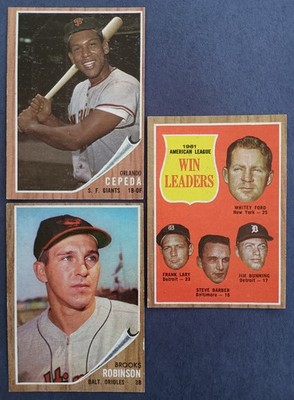 1962 Topps Baseball Cards 1-174 Complete Your Set