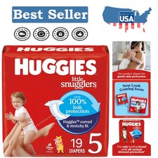 Disposable Huggies Little Snugglers Size 5 Diapers - Up to 12 Hours Absorbency