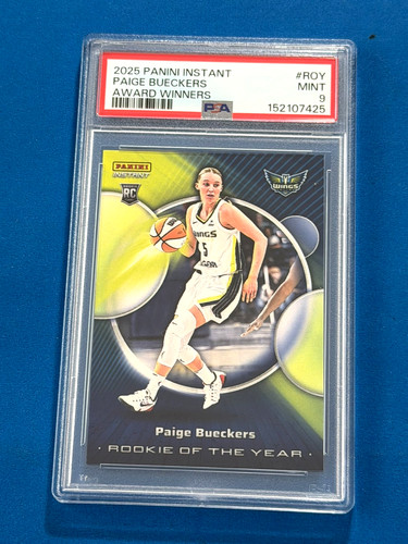 Paige Bueckers 2025 PSA 9 Mint Panini Instant #ROY WNBA ROOKIE of the YEAR  7425