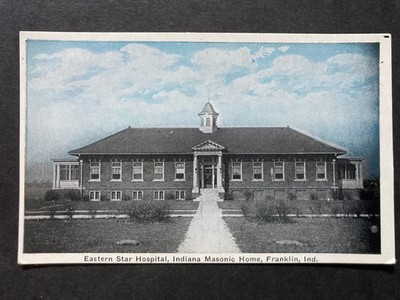 Eastern Star Hospital Indiana Freimaurerheim Franklin Indiana Vintage Postkarte E21