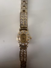 Fantasy Damen Quarz Armbanduhr Analog Gold Metallarmband Strass rund …