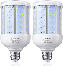 2-Pack 200W Equivalent LED Corn Light Bulb 3500 Lumen 6500K Cool White Daylight